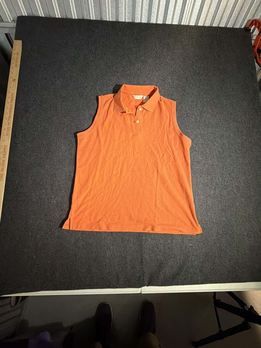 PING Women's Orange Sleeveless Golf Polo Shirt Size Large